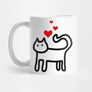 Valentines Day Cat Mug